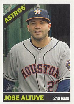 #455b Jose Altuve - Houston Astros - 2015 Topps Heritage Baseball