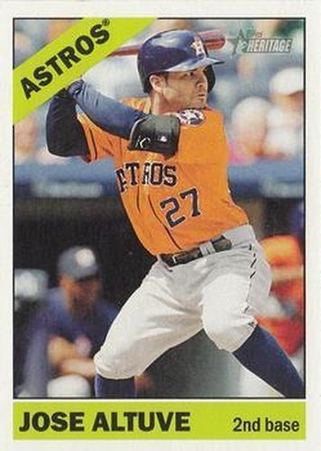 #455c Jose Altuve - Houston Astros - 2015 Topps Heritage Baseball