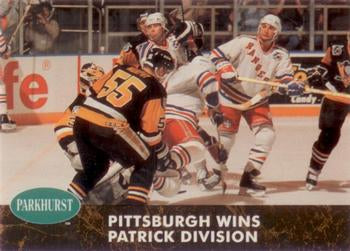 #456 Pittsburgh Wins Patrick Division - Pittsburgh Penguins / New York Rangers - 1991-92 Parkhurst Hockey