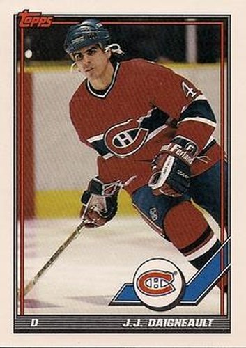 #456 J.J. Daigneault - Montreal Canadiens - 1991-92 Topps Hockey