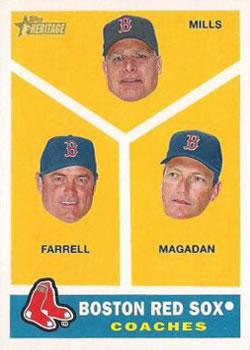 #456 Brad Mills / John Farrell / Dave Magadan - Boston Red Sox - 2009 Topps Heritage Baseball