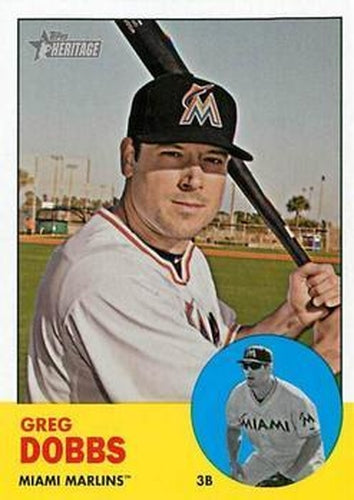 #456 Greg Dobbs - Miami Marlins - 2012 Topps Heritage Baseball