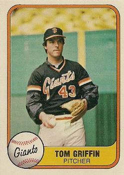 #456 Tom Griffin - San Francisco Giants - 1981 Fleer Baseball