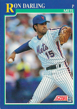 #456 Ron Darling - New York Mets - 1991 Score Baseball