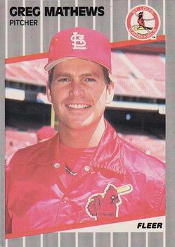 #456 Greg Mathews - St. Louis Cardinals - 1989 Fleer Baseball