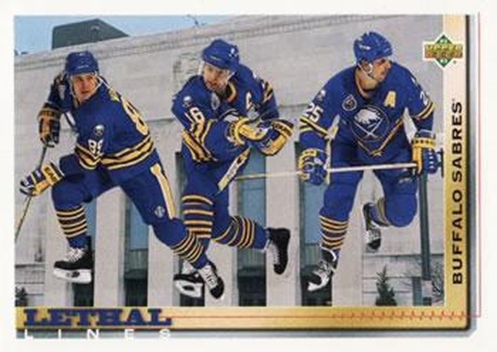 #456 Pat LaFontaine / Dave Andreychuk / Alexander Mogilny - Buffalo Sabres - 1992-93 Upper Deck Hockey