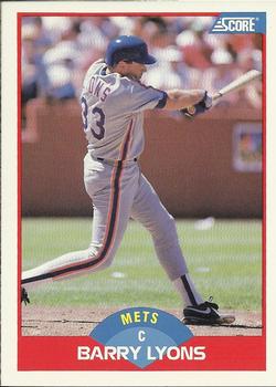 #456 Barry Lyons - New York Mets - 1989 Score Baseball