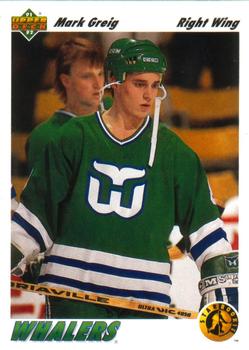 #456 Mark Greig - Hartford Whalers - 1991-92 Upper Deck Hockey