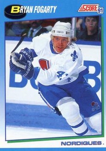 #457 Bryan Fogarty - Quebec Nordiques - 1991-92 Score Canadian Hockey