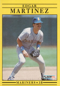 #457 Edgar Martinez - Seattle Mariners - 1991 Fleer Baseball