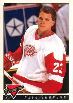 #457 Greg Johnson - Detroit Red Wings - 1993-94 O-Pee-Chee Premier Hockey