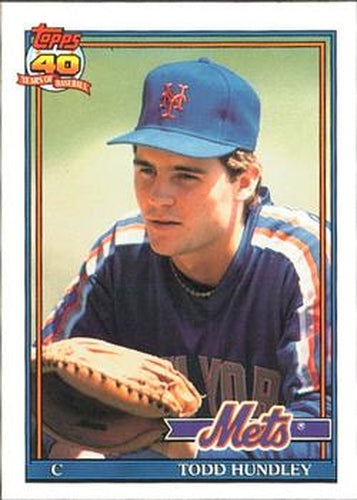 #457 Todd Hundley - New York Mets - 1991 O-Pee-Chee Baseball