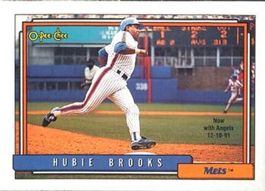 #457 Hubie Brooks - California Angels - 1992 O-Pee-Chee Baseball