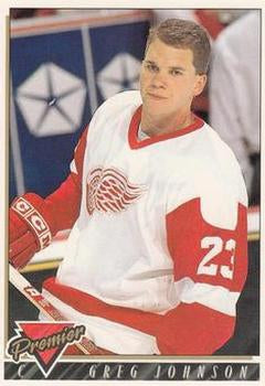 #457 Greg Johnson - Detroit Red Wings - 1993-94 Topps Premier Hockey