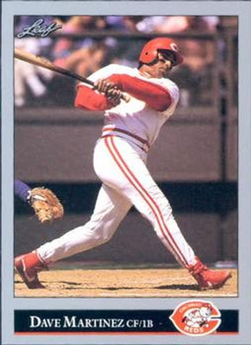 #457 Dave Martinez - Cincinnati Reds - 1992 Leaf Baseball