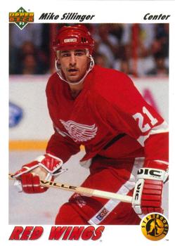 #457 Mike Sillinger - Detroit Red Wings - 1991-92 Upper Deck Hockey