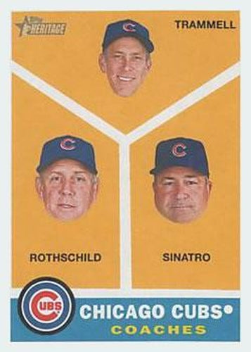 #457 Alan Trammell / Larry Rothschild / Matt Sinatro - Chicago Cubs - 2009 Topps Heritage Baseball