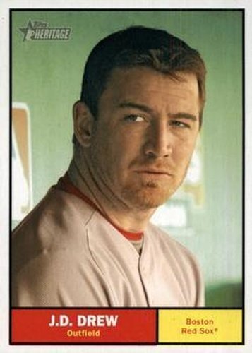 #457 J.D. Drew - Boston Red Sox - 2010 Topps Heritage Baseball