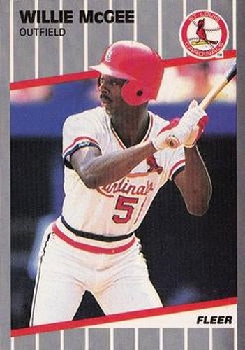 #457 Willie McGee - St. Louis Cardinals - 1989 Fleer Baseball
