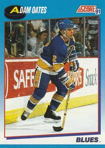 #458 Adam Oates - St. Louis Blues - 1991-92 Score Canadian Bilingual Hockey