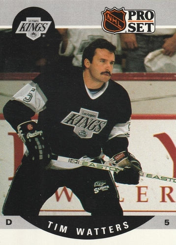 #458 Tim Watters - Los Angeles Kings - 1990-91 Pro Set Hockey