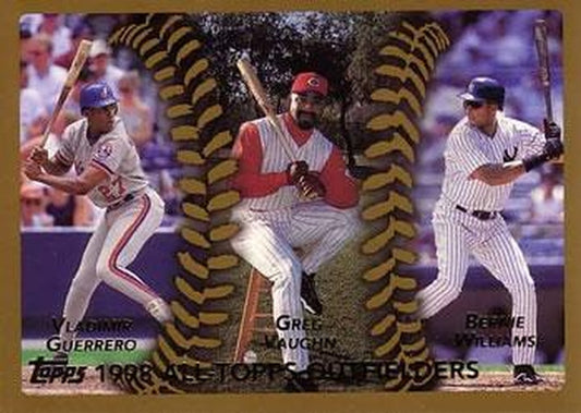#458 Vladimir Guerrero / Greg Vaughn / Bernie Williams - Montreal Expos / Cincinnati Reds / New York Yankees - 1999 Topps Baseball