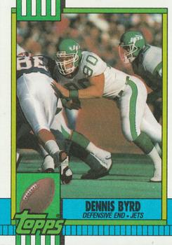#458 Dennis Byrd - New York Jets - 1990 Topps Football