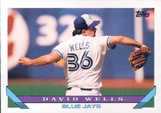 #458 David Wells - Toronto Blue Jays - 1993 Topps Baseball