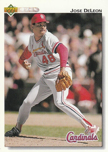 #458 Jose DeLeon - St. Louis Cardinals - 1992 Upper Deck Baseball