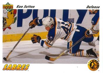#458 Ken Sutton - Buffalo Sabres - 1991-92 Upper Deck Hockey