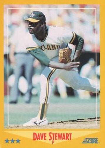 #458 Dave Stewart - Oakland Athletics - 1988 Score Baseball