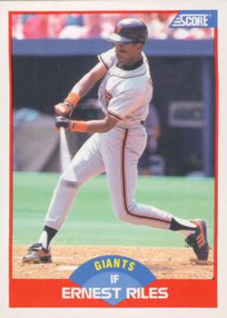 #458 Ernest Riles - San Francisco Giants - 1989 Score Baseball