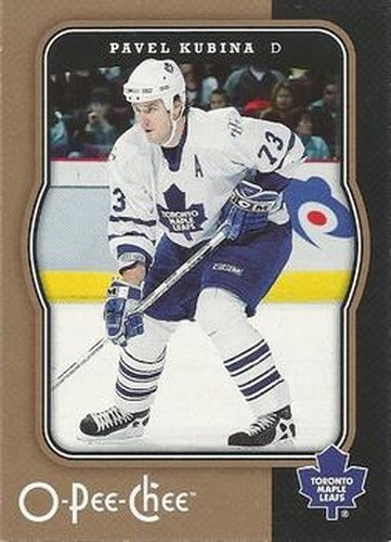 #458 Pavel Kubina - Toronto Maple Leafs - 2007-08 O-Pee-Chee Hockey