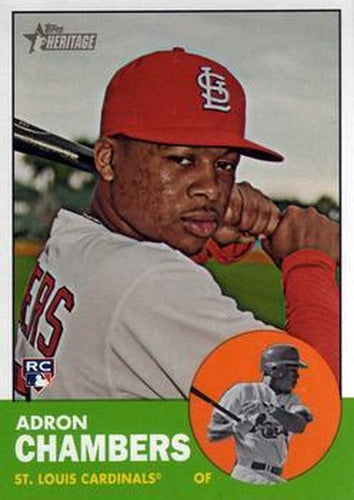 #458 Adron Chambers - St. Louis Cardinals - 2012 Topps Heritage Baseball