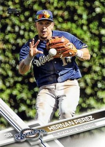 #458 Hernan Perez - Milwaukee Brewers - 2017 Topps Baseball