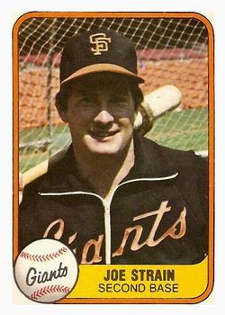 #458 Joe Strain - San Francisco Giants - 1981 Fleer Baseball