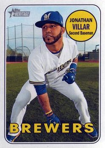 #458 Jonathan Villar - Milwaukee Brewers - 2018 Topps Heritage Baseball
