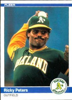 #458 Ricky Peters - Oakland Athletics - 1984 Fleer Baseball
