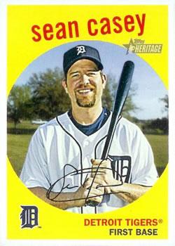 #458 Sean Casey - Detroit Tigers - 2008 Topps Heritage Baseball
