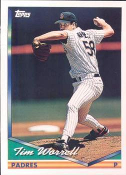 #458 Tim Worrell - San Diego Padres - 1994 Topps Baseball