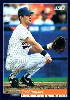 #458 Todd Hundley - New York Mets -1994 Score Baseball