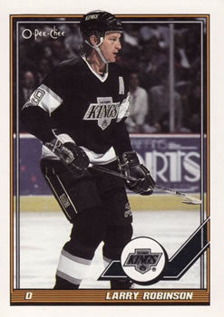 #458 Larry Robinson - Los Angeles Kings - 1991-92 O-Pee-Chee Hockey