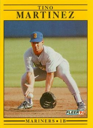 #458 Tino Martinez - Seattle Mariners - 1991 Fleer Baseball