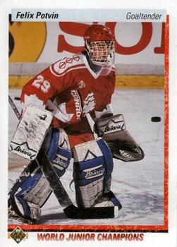#458 Felix Potvin - Canada - 1990-91 Upper Deck Hockey