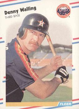 #458 Denny Walling - Houston Astros - 1988 Fleer Baseball
