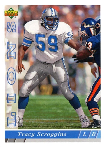 #458 Tracy Scroggins - Detroit Lions - 1993 Upper Deck Football