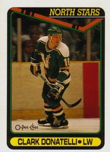 #458 Clark Donatelli - Minnesota North Stars - 1990-91 O-Pee-Chee Hockey