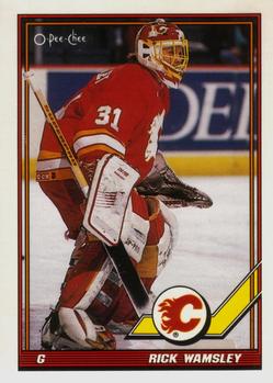 #459 Rick Wamsley - Calgary Flames - 1991-92 O-Pee-Chee Hockey