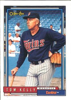 #459 Tom Kelly - Minnesota Twins - 1992 O-Pee-Chee Baseball