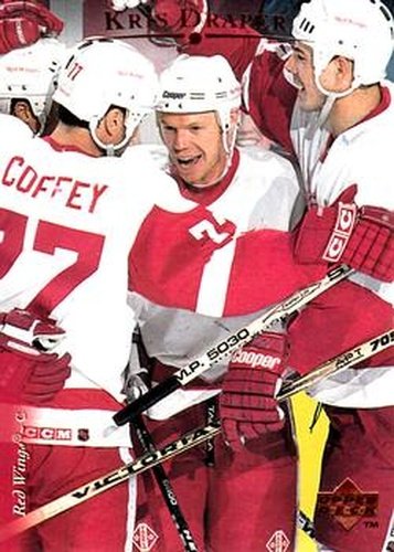#459 Kris Draper - Detroit Red Wings - 1995-96 Upper Deck Hockey